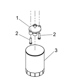 Engine Group - Oil Filter And Adapter Diagram and Parts List for 076071-0  Briggs and Stratton Generator